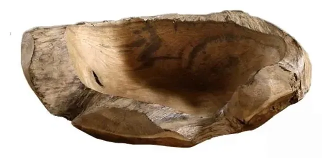 Round Bowl - Natural, Teak Wood image