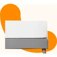 Double Fitted Sheet 200 TC - White, Cotton Percale