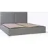 King Storage Ottoman Bed with Plain Headboard - Dark Grey