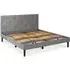 Signature Bed Frame with Tufted Headboard - Dark Gray