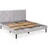 Signature Bed Frame with Tufted Headboard - Light Gray