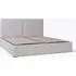 Super King Storage Ottoman Bed with Plain Headboard - Light Grey