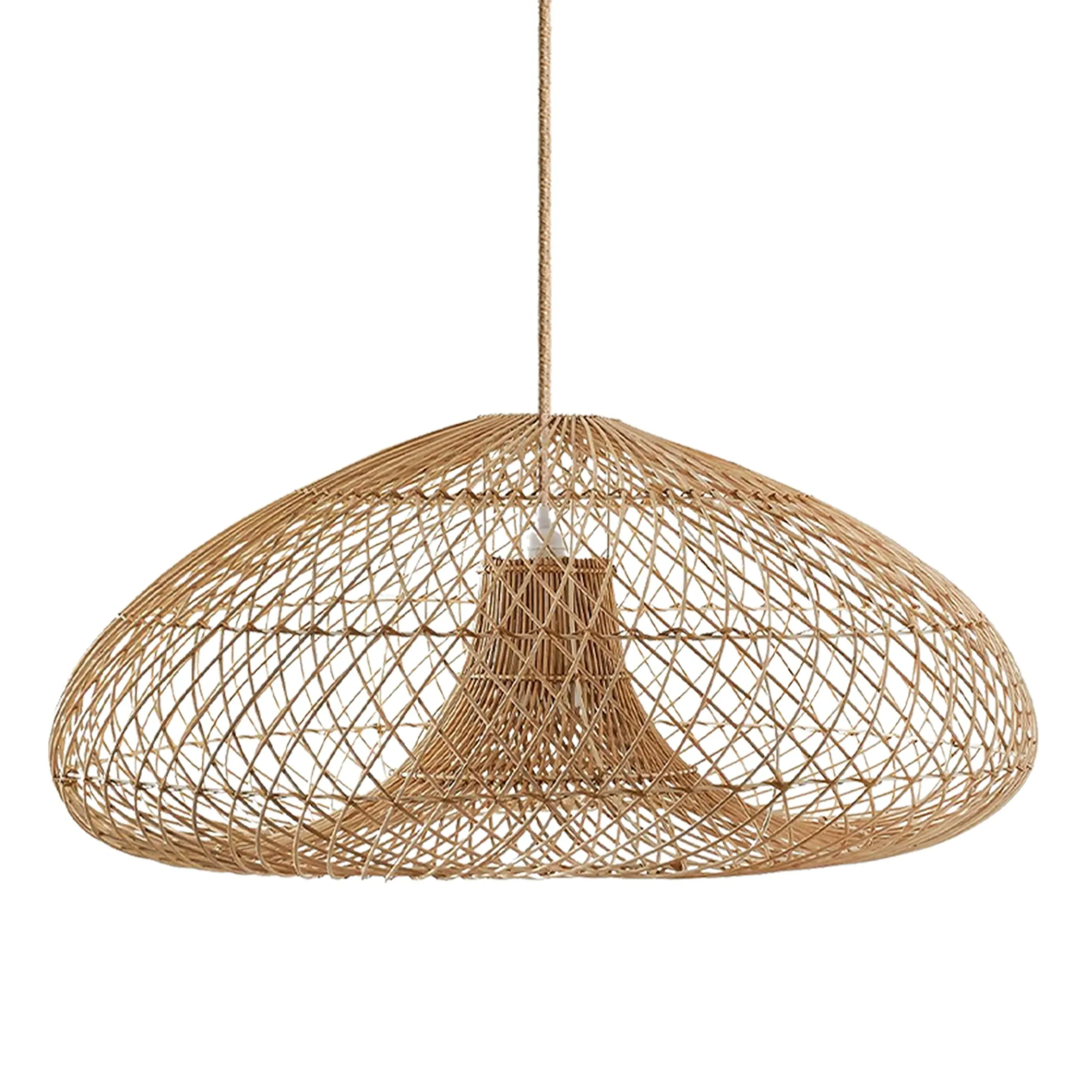 Abyssal Funnel Pendant Light - Natural Brown, Rattan product