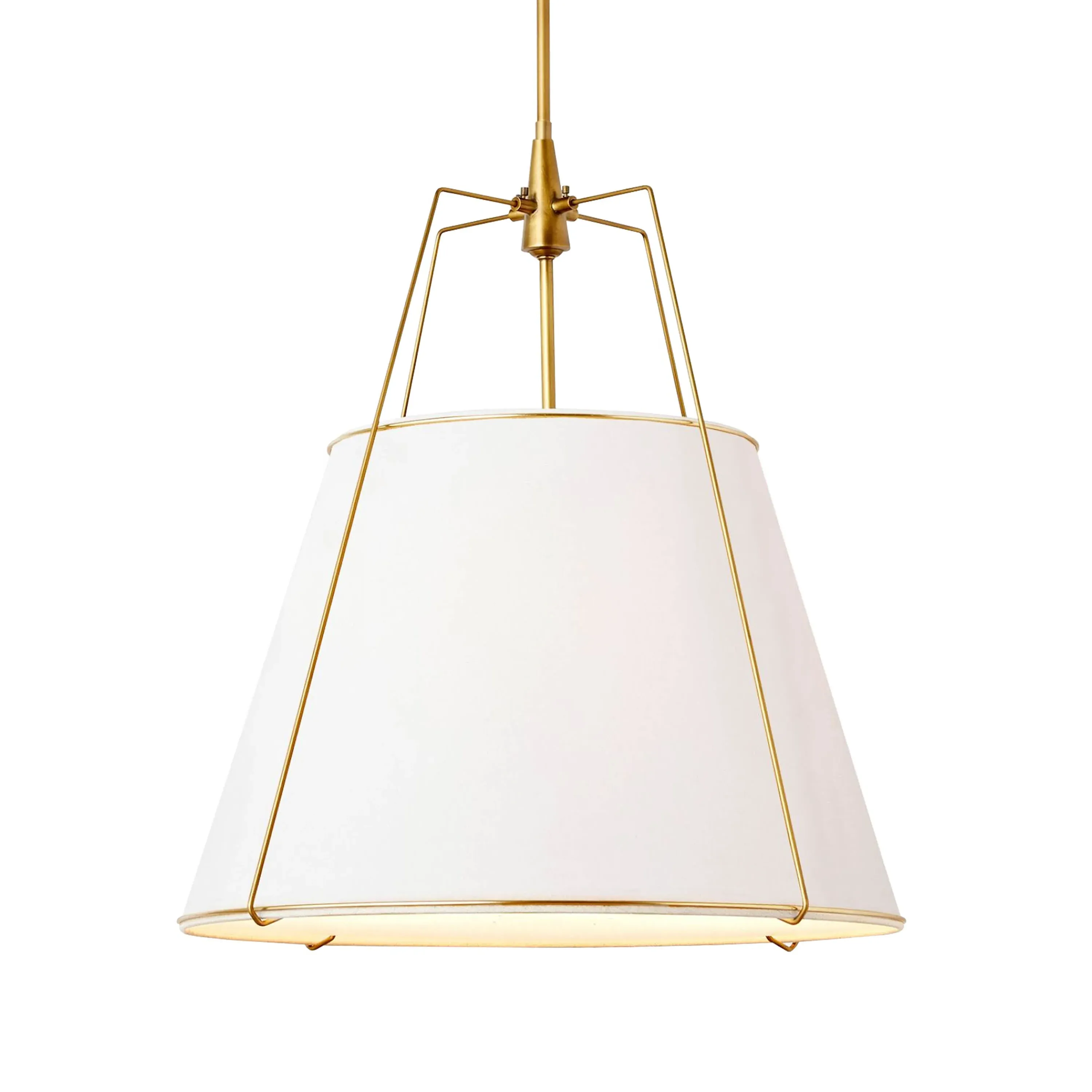 Arthur Drum Pendant Light - White, Linen product