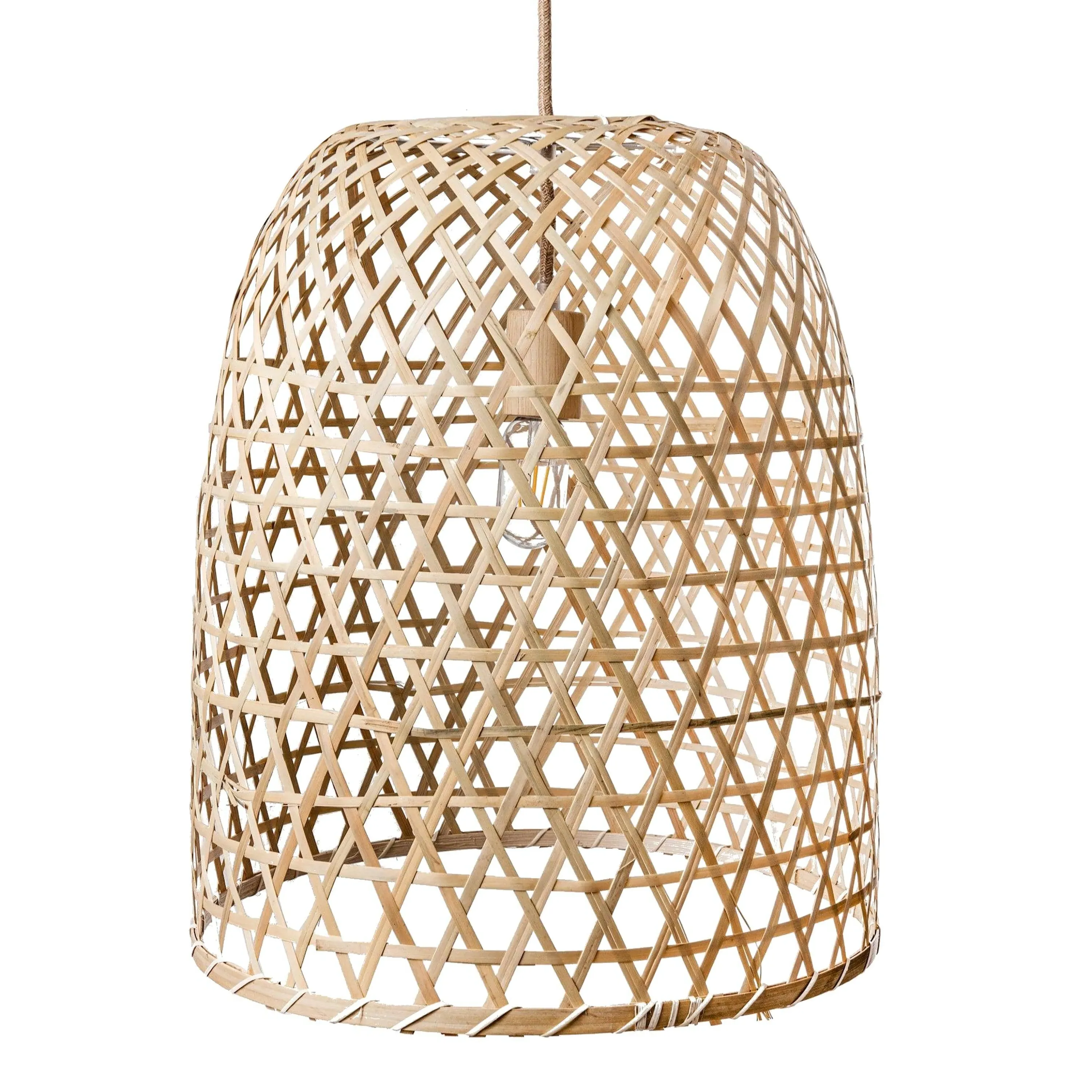 Audra Bamboo Fish Basket Pendant Light - Natural, Bamboo product
