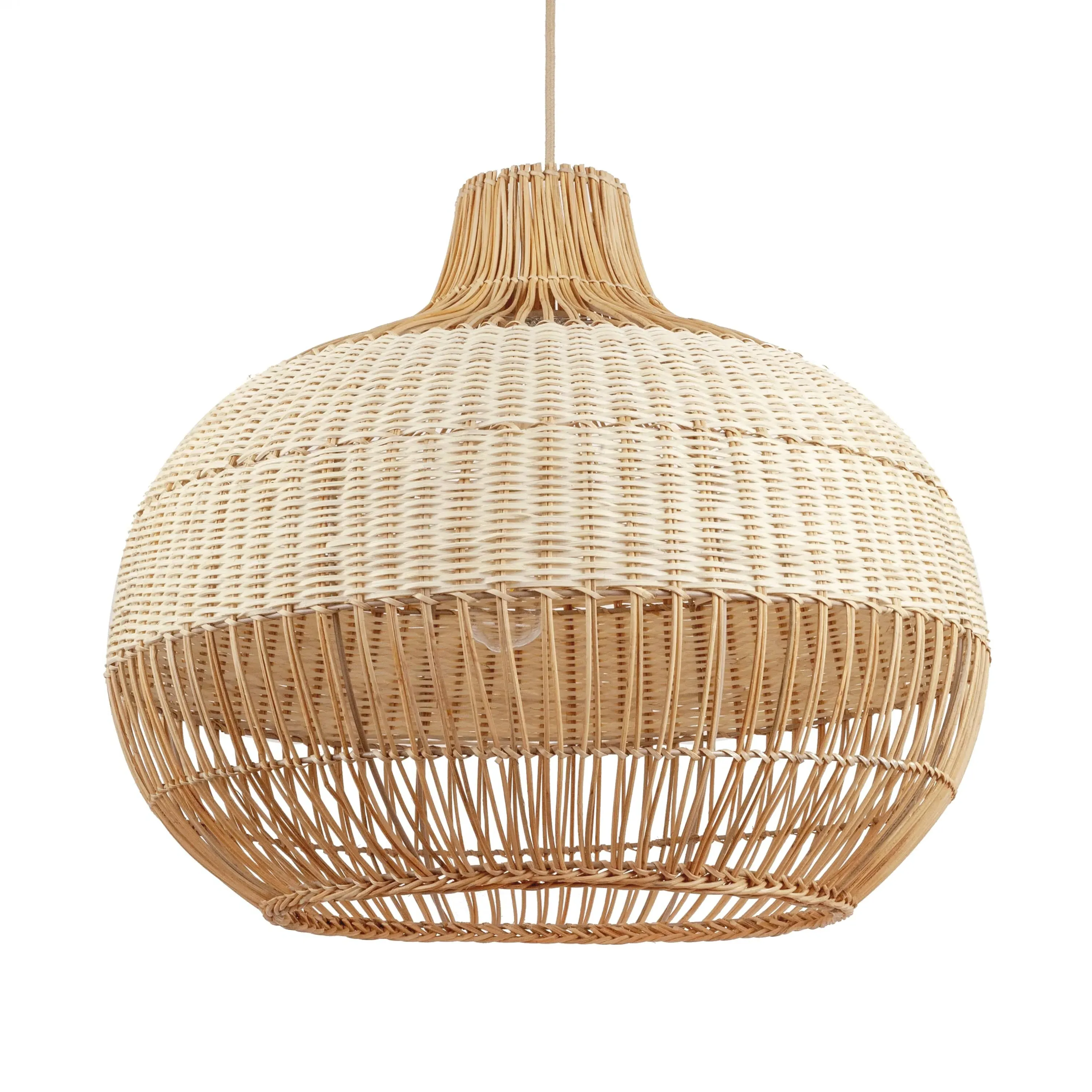 Beatrice Dome Pendant Light - Natural Brown, Braided Rattan product