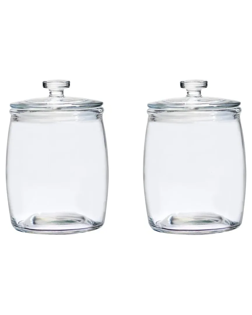 Arlo Small Glass Canisters Set of 2 - Clear