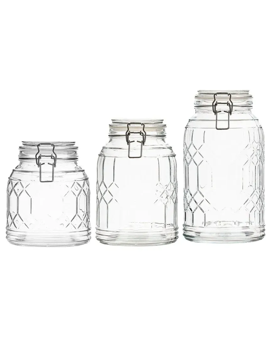 Bleeker Set of 3 Glass Canisters - Clear image