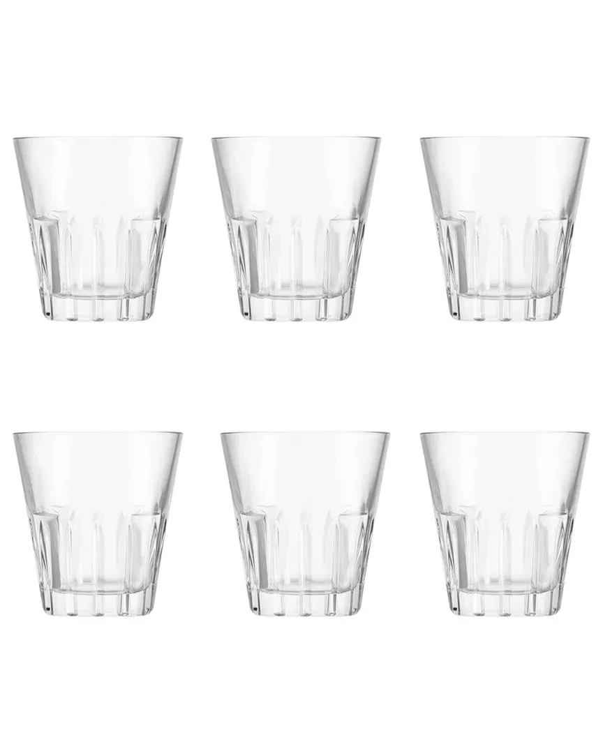 Stepback Set of 6 Double Old Fashioned Glasses - Clear