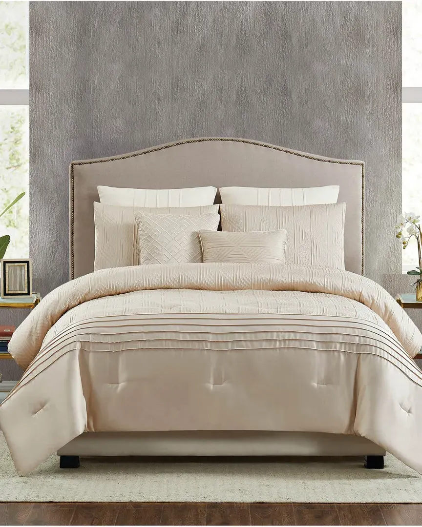 Noelle 7 Piece Comforter Set - Gold image