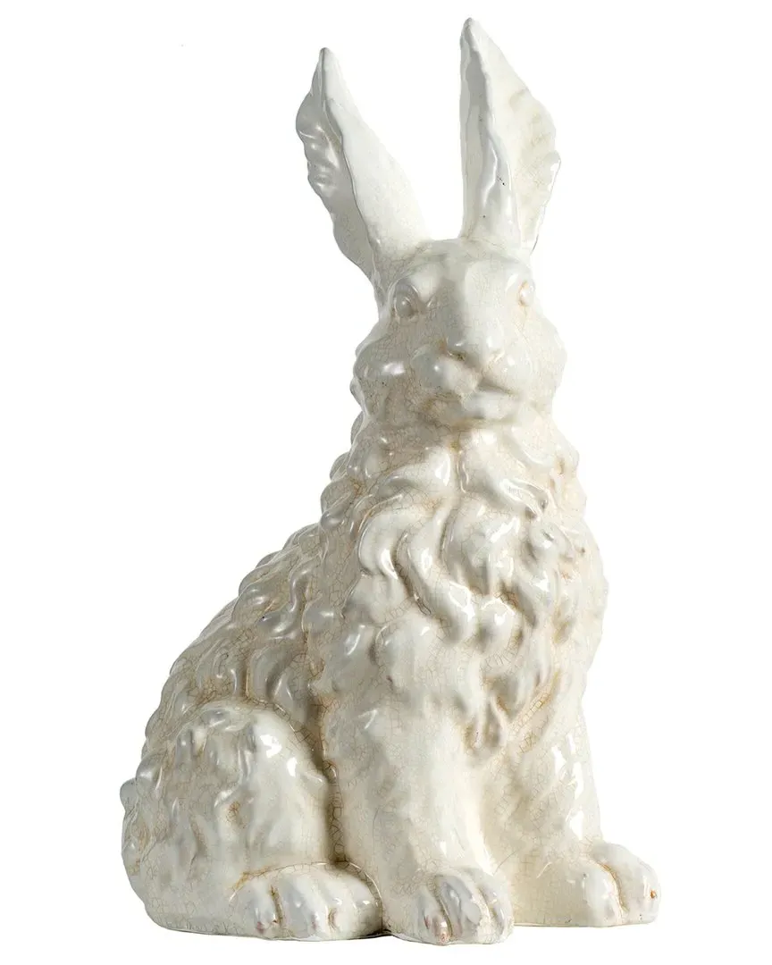 14in Ceramic Bunny - White