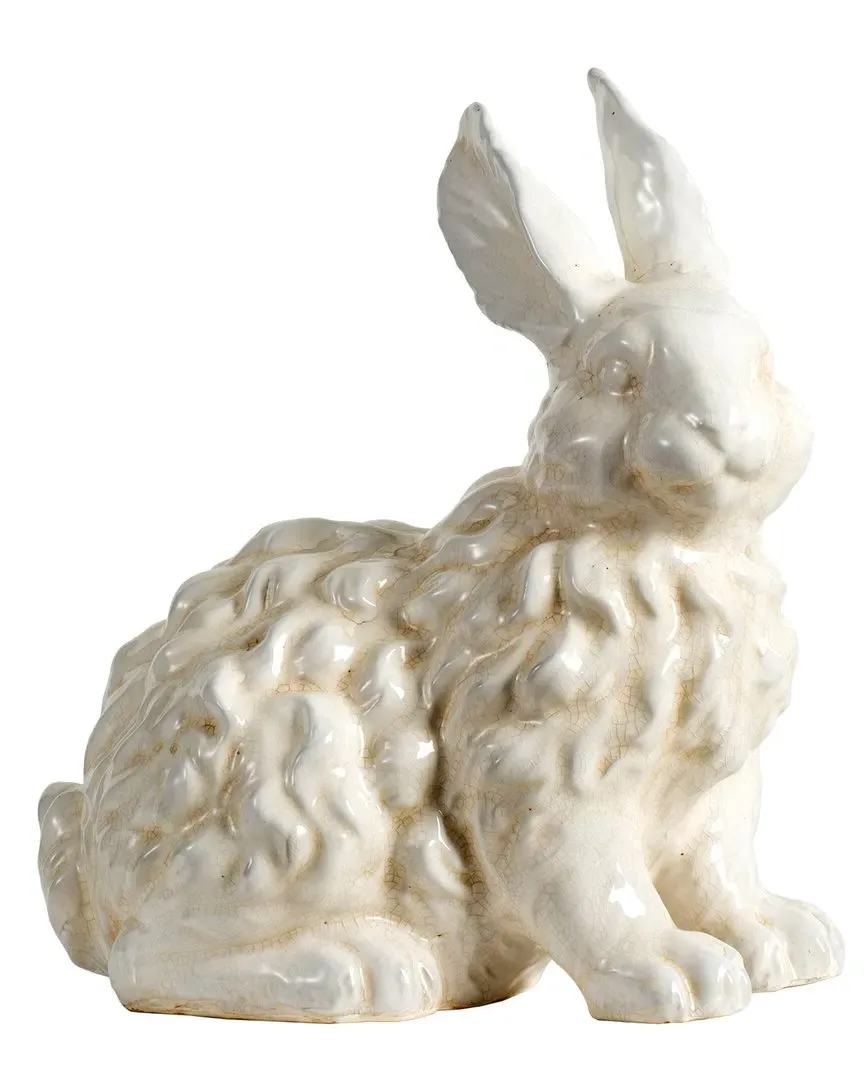 14in Ceramic Bunny - White image