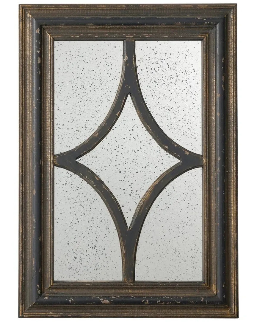 A&B Home Rectangular Wall Mirror - Black