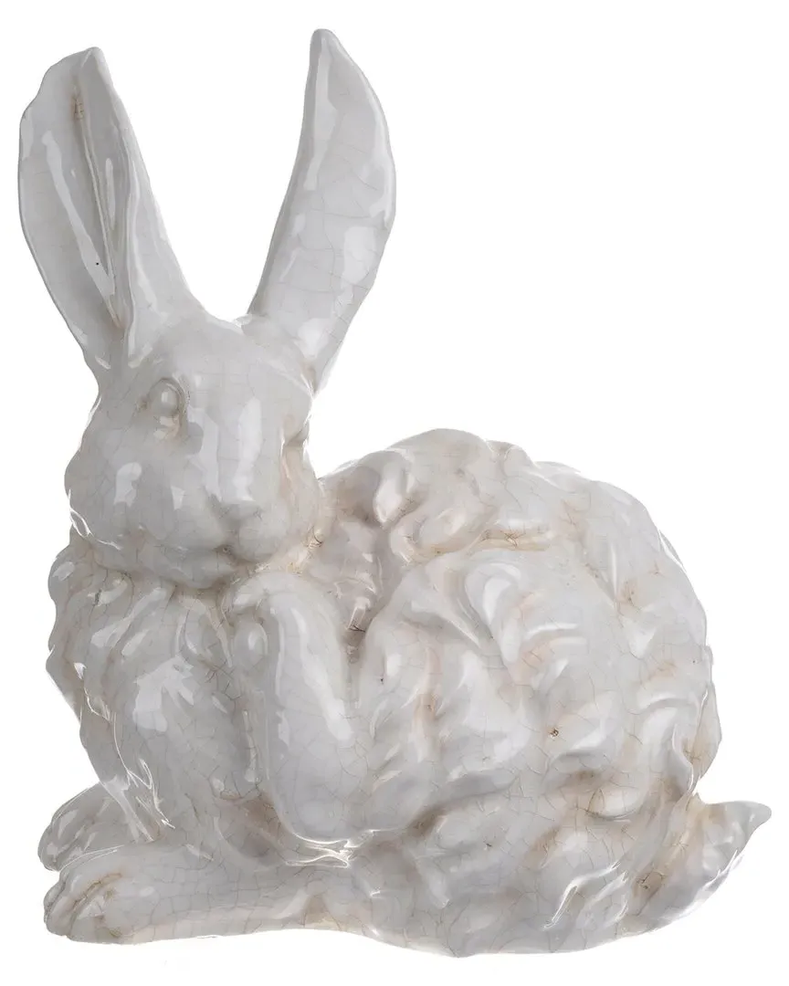 Hector Long-Eared Rabbit Statuette - Distressed White image