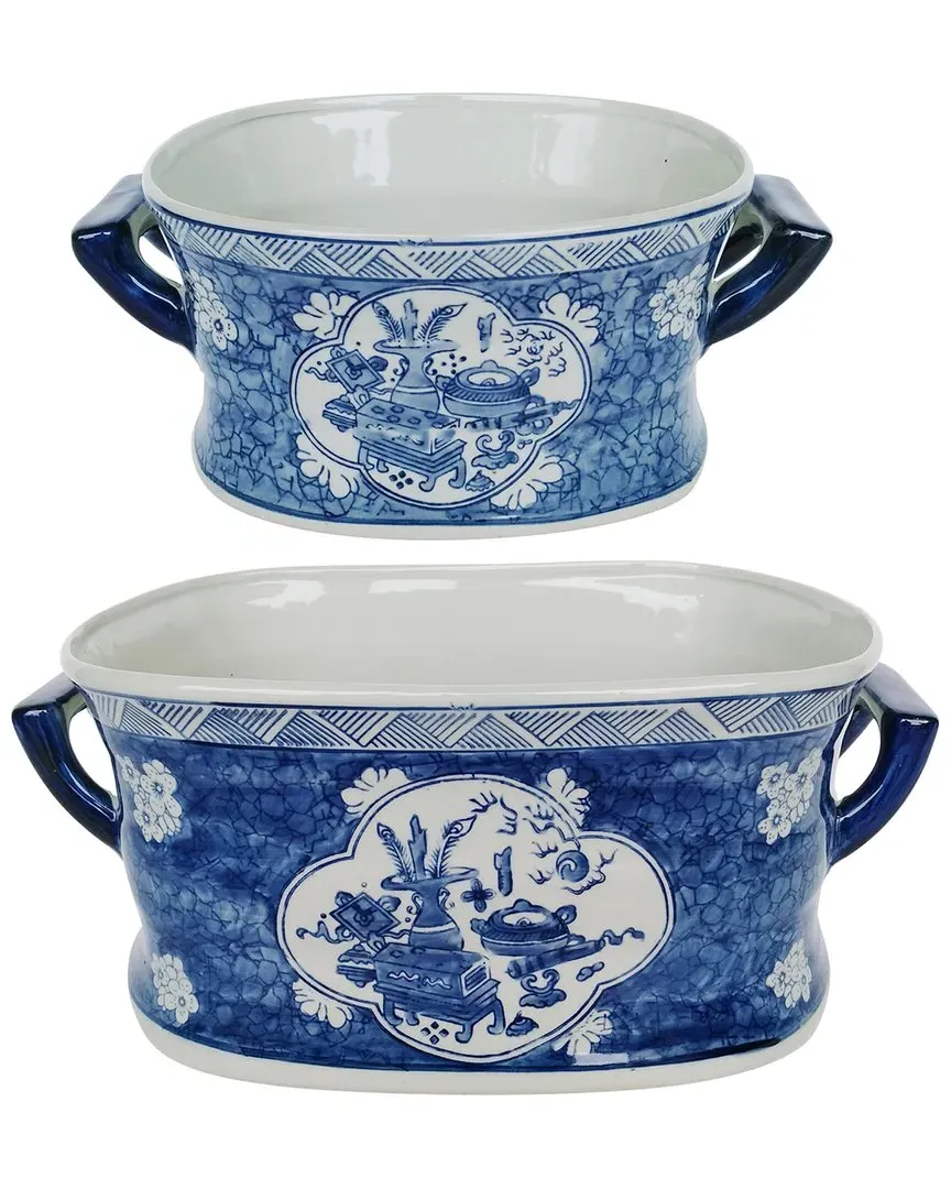 Kelda Planter Set - Blue, Ceramic image