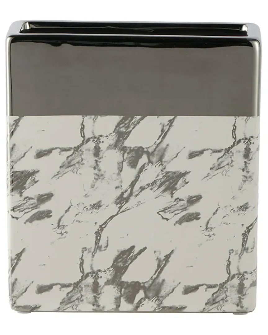 Tall Ceramic Vase - Silver image