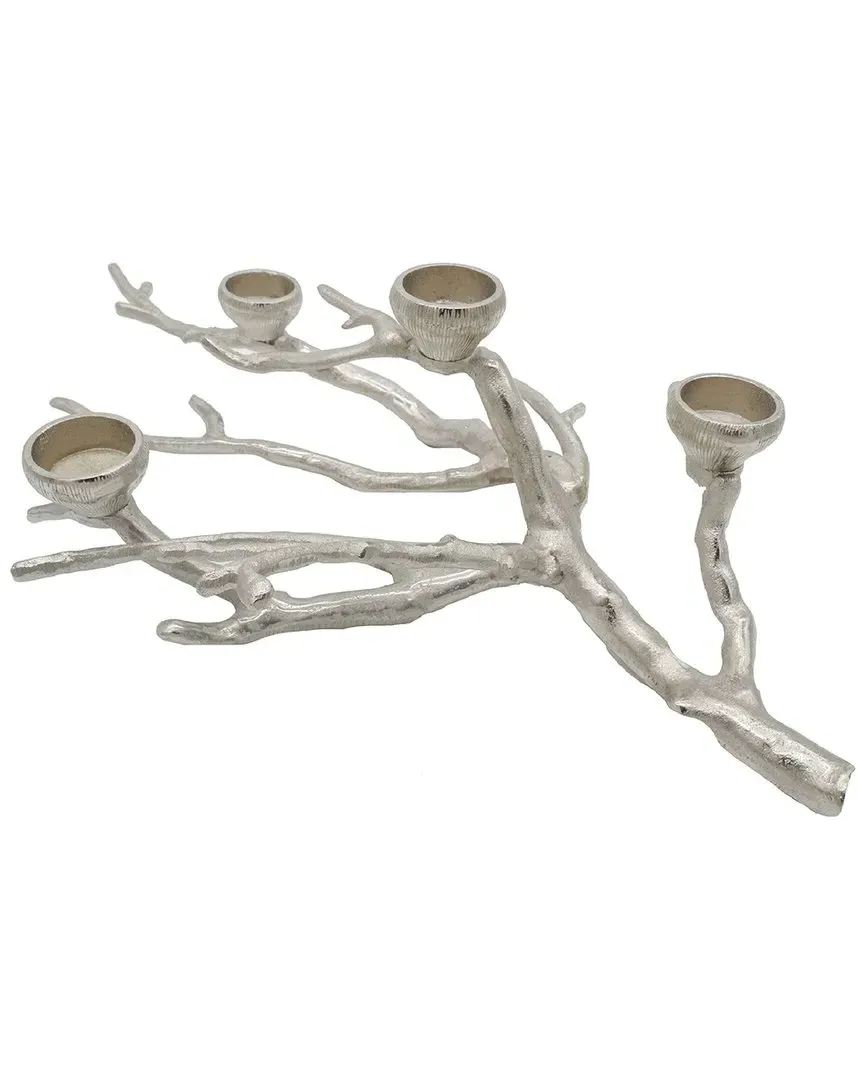 Tree Branch 4-Slot Tealight Holder - Silver, Aluminum image