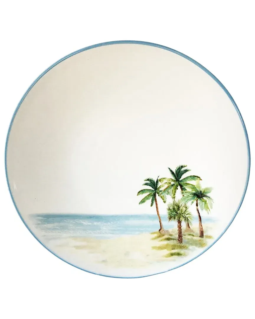 Palm Breezes Set of 6 Pasta Soup Bowls - Multicolor, Ceramic