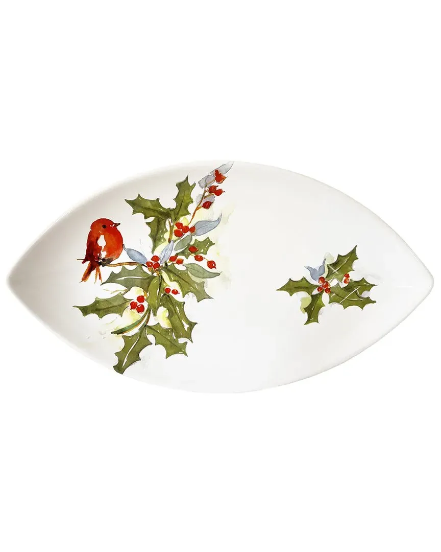 WinterWonderland Oval Tray - Multicolor, Ceramic image