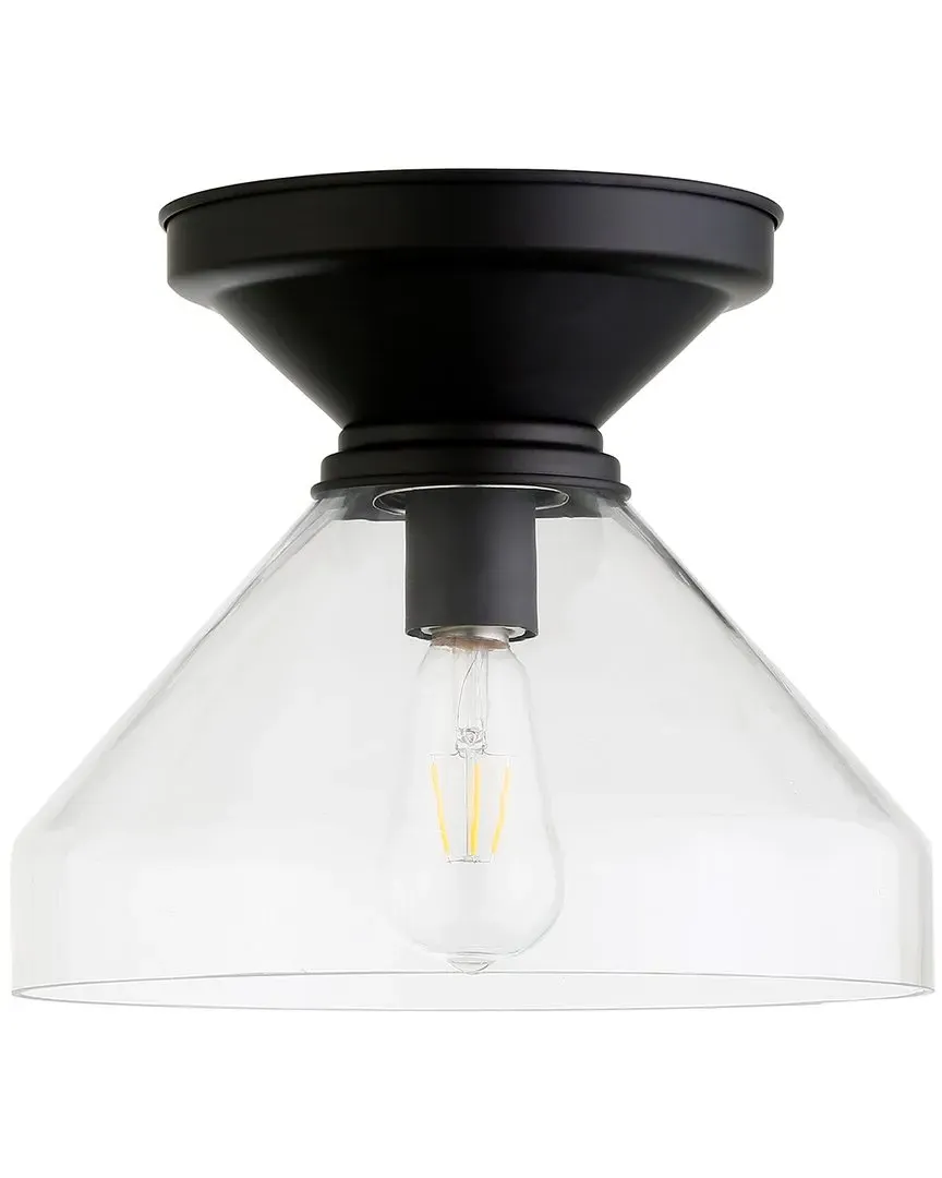 Abbott Semi Flush Mount Ceiling Light - Black, Glass image