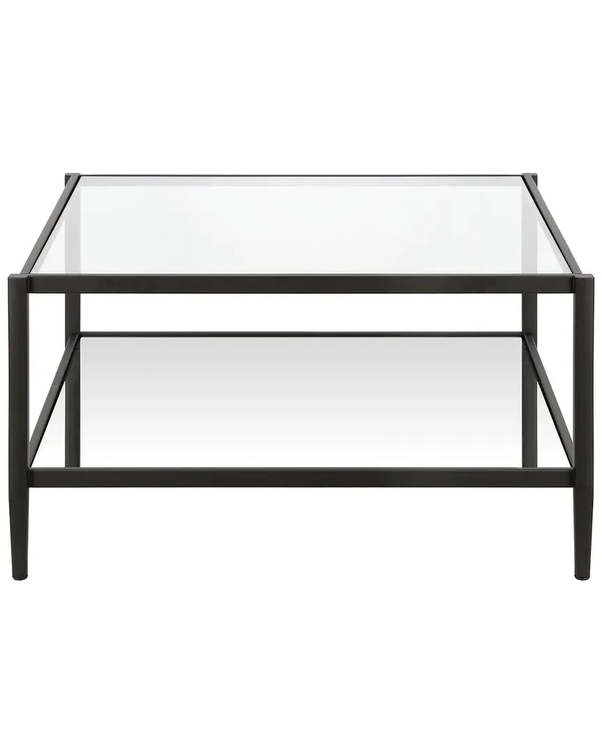 Abraham + Ivy Hera Square Coffee Table - Black, Glass image