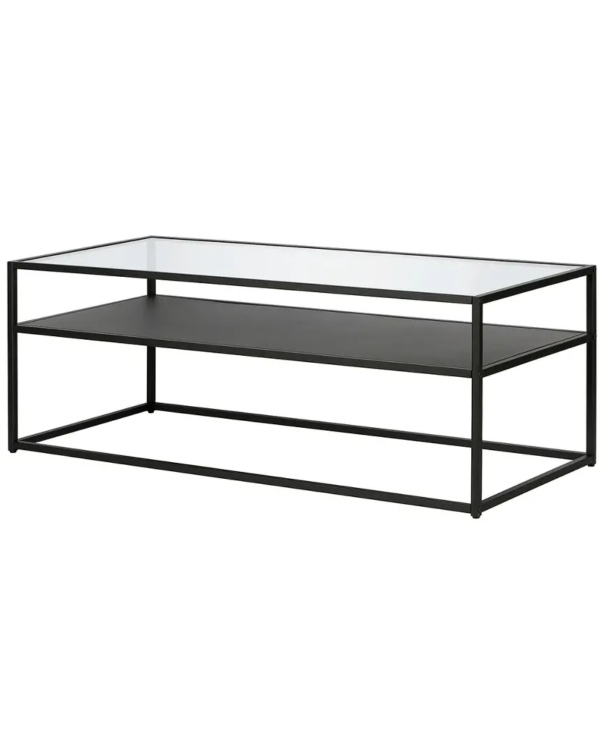 Ada Rectangular Coffee Table - Blackened Bronze, Glass