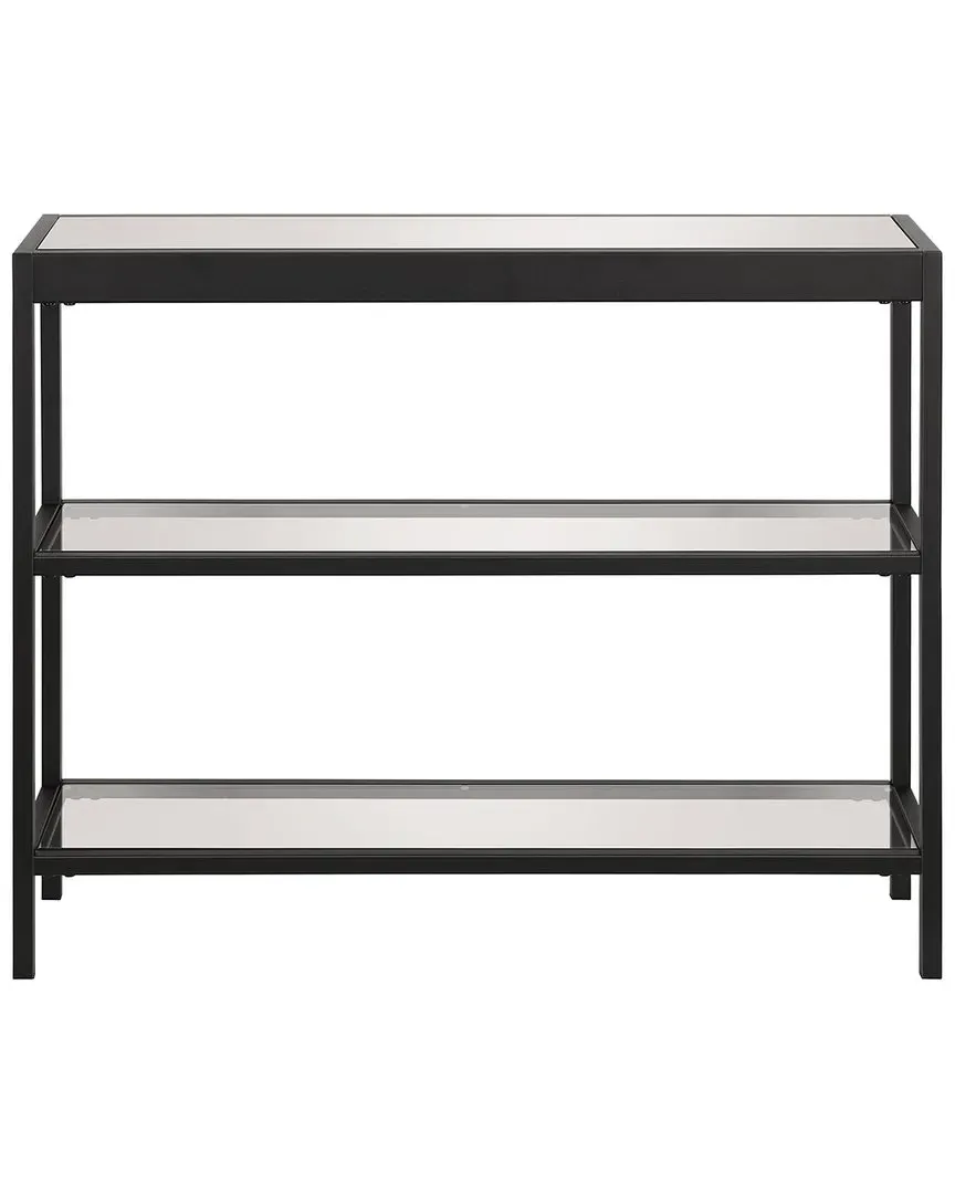 Alexis 36in Rectangular Console Table - Blackened Bronze, Glass image