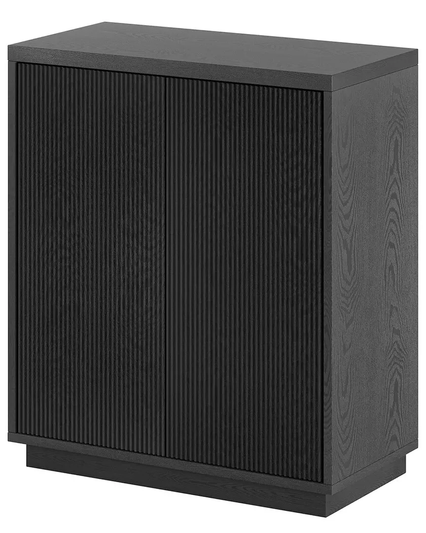 Alston Rectangular Accent Cabinet with Storage - Black image