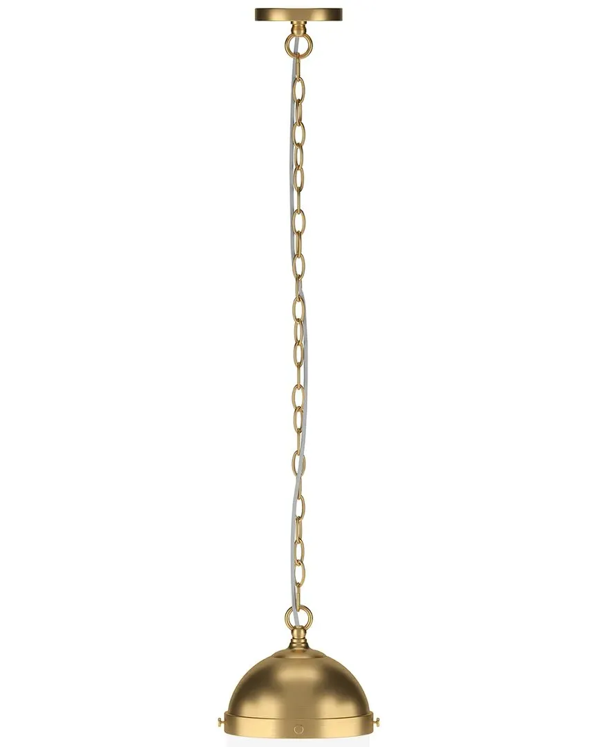 Aurelia 9in Pendant with Glass Shade - Brass