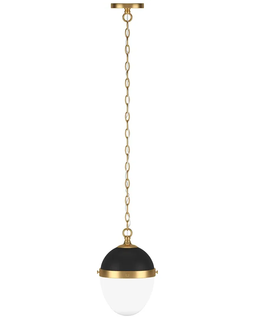 Aurelia 9in Pendant with Glass Shade - Bronze/Brass