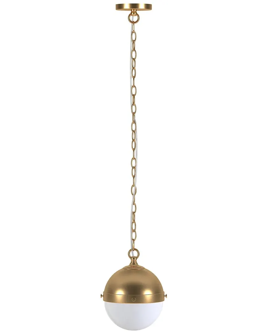 Aurora 9in Pendant with Glass Shade - Brass