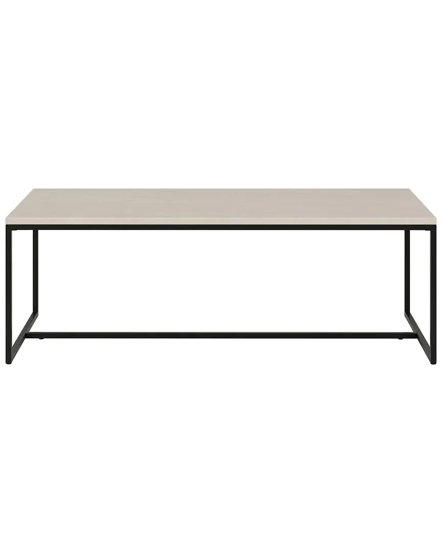 Boone 47in Rectangular Coffee Table - White, MDF image