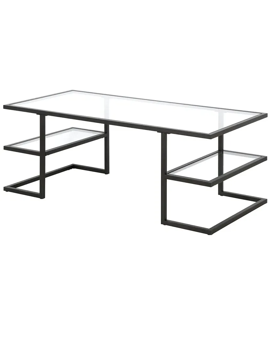 Circe 47in Rectangular Coffee Table - Black, Steel