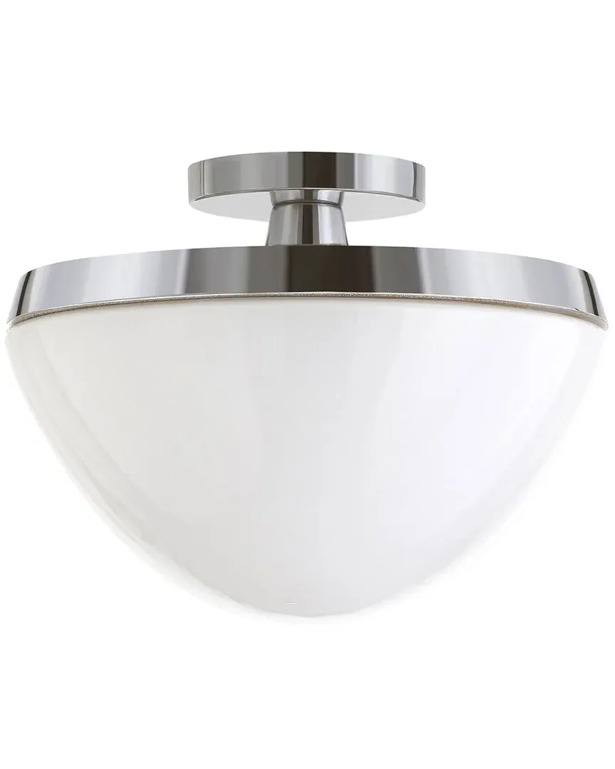 Durant Semi Flush Mount Ceiling Light - Silver, Metal