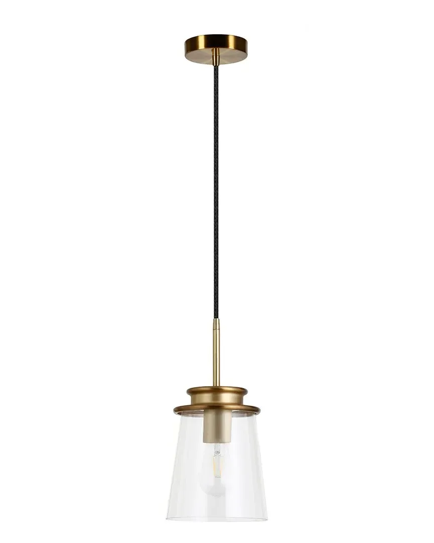 Elwood Cylindrical Pendant Light - Gold, Glass
