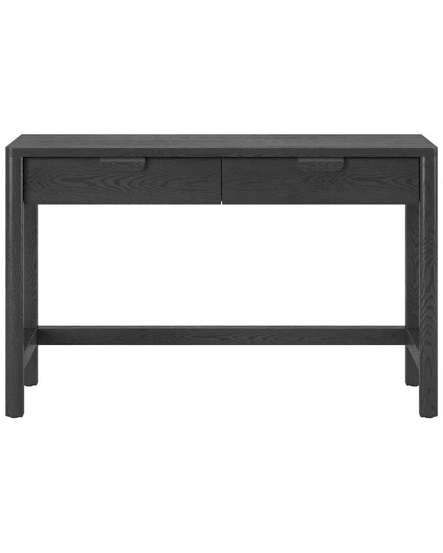 Fern 48in Rectangular Desk with Storage - Black, MDF image