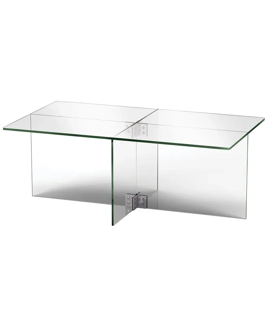 Gehry Rectangular Coffee Table - Clear, Glass