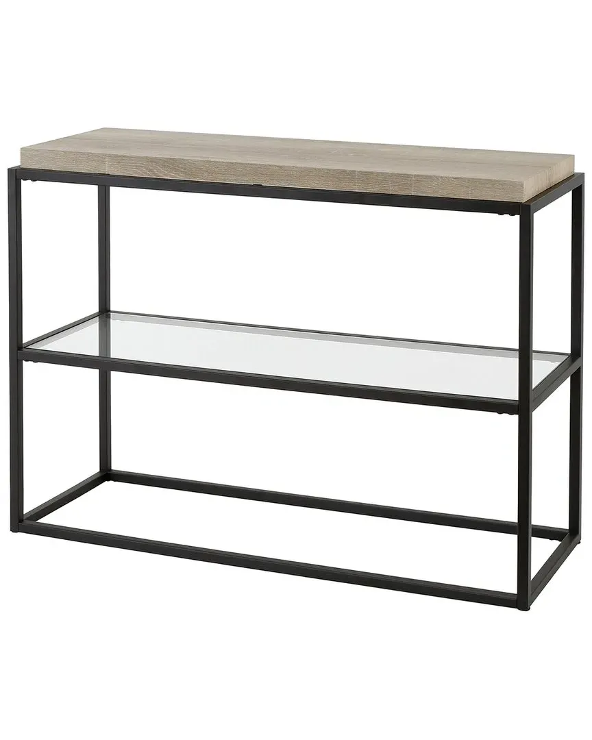 Hector 42in Rectangular Console Table - Bronze, Oak