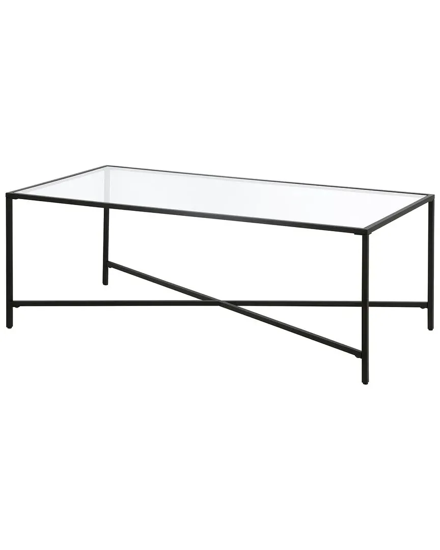 Henley Coffee Table with Glass Top - Blackened Bronze