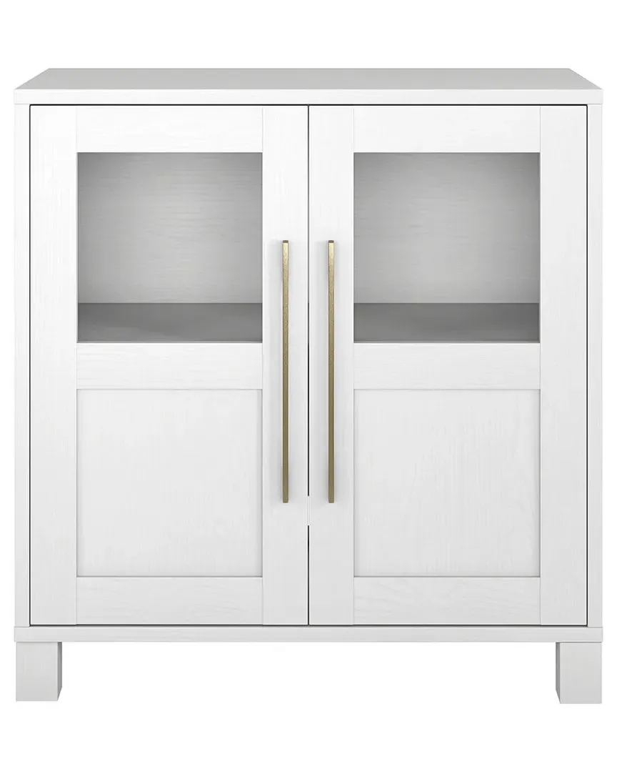 Holbrook Rectangular Accent Cabinet with Storage - White