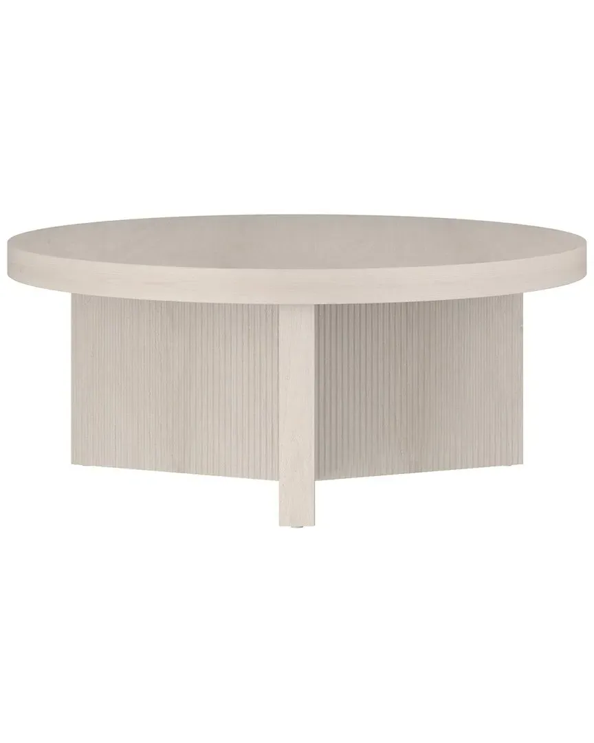 Holm 36in Round Coffee Table - Alder White
