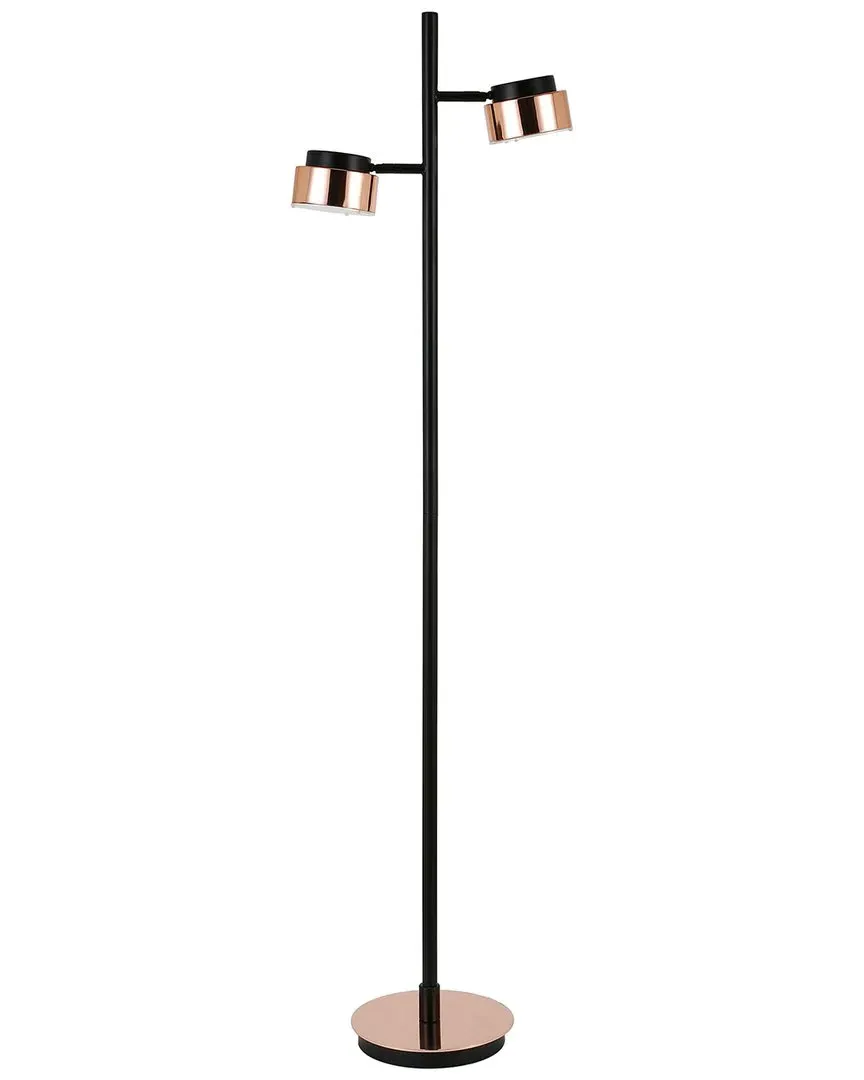 Jex 68in 2-Light Floor Lamp - Black, Metal