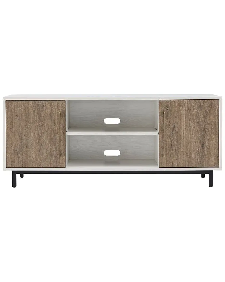 Julian Rectangular TV Stand - White, Oak image
