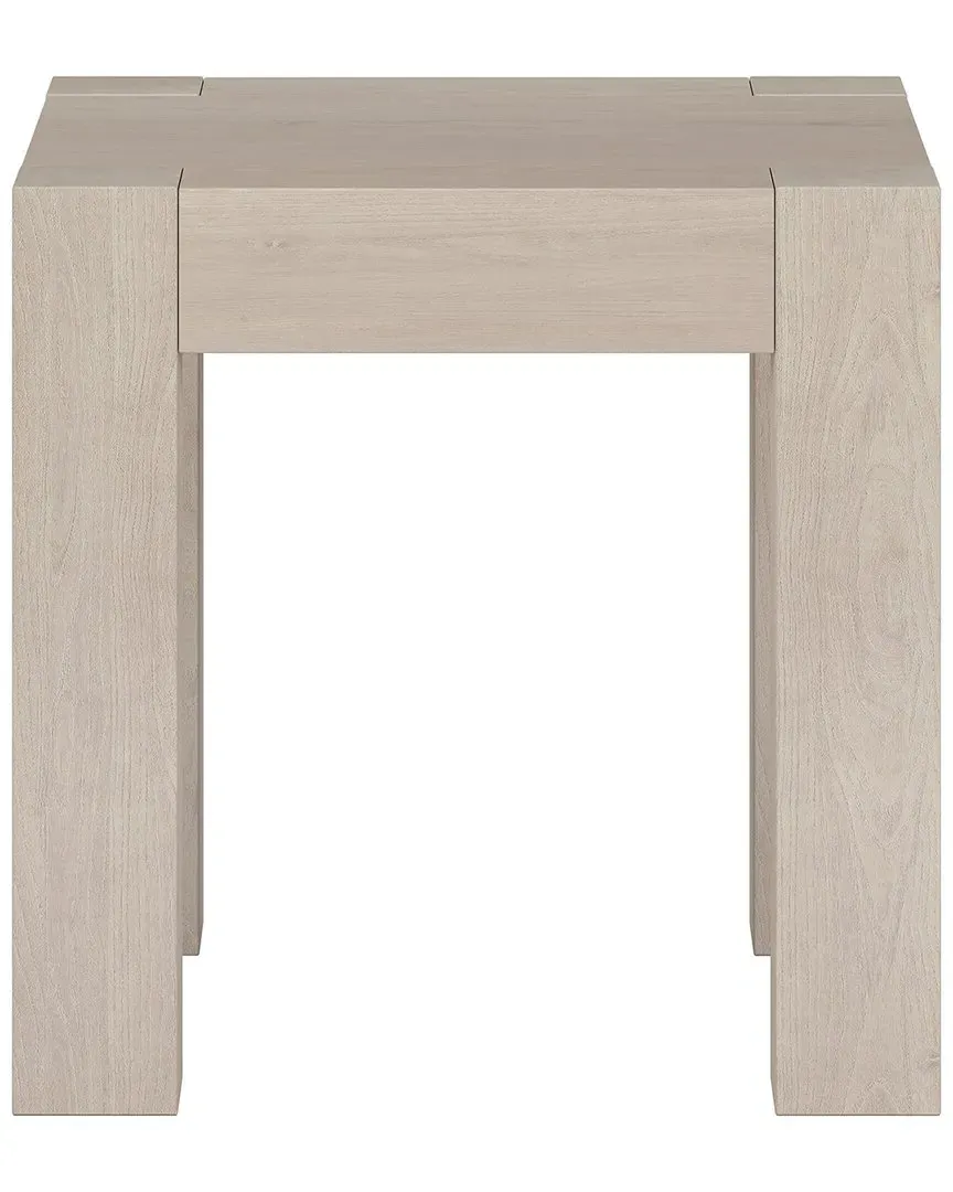 Langston Square Side Table - Alder White, MDF image