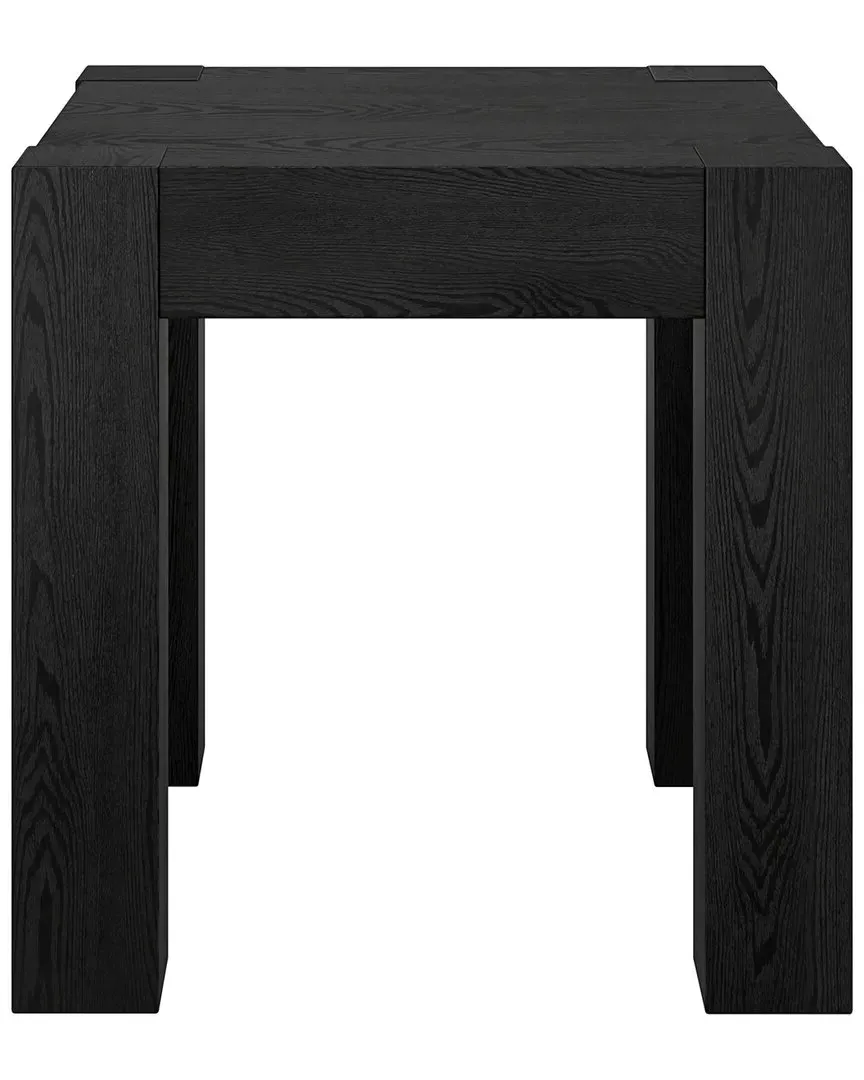 Langston Square Side Table - Black Grain, MDF