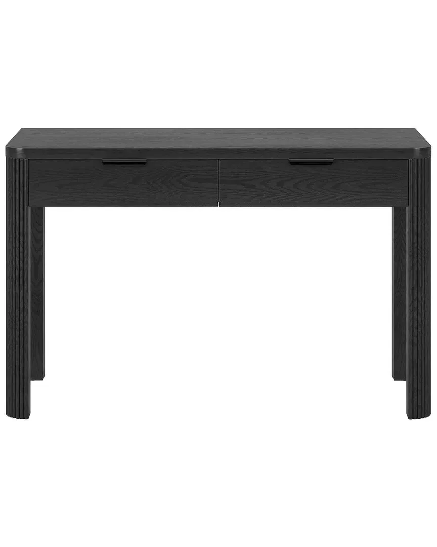 Lonsdale 48in Rectangular Desk with Storage - Black Grain, MDF image