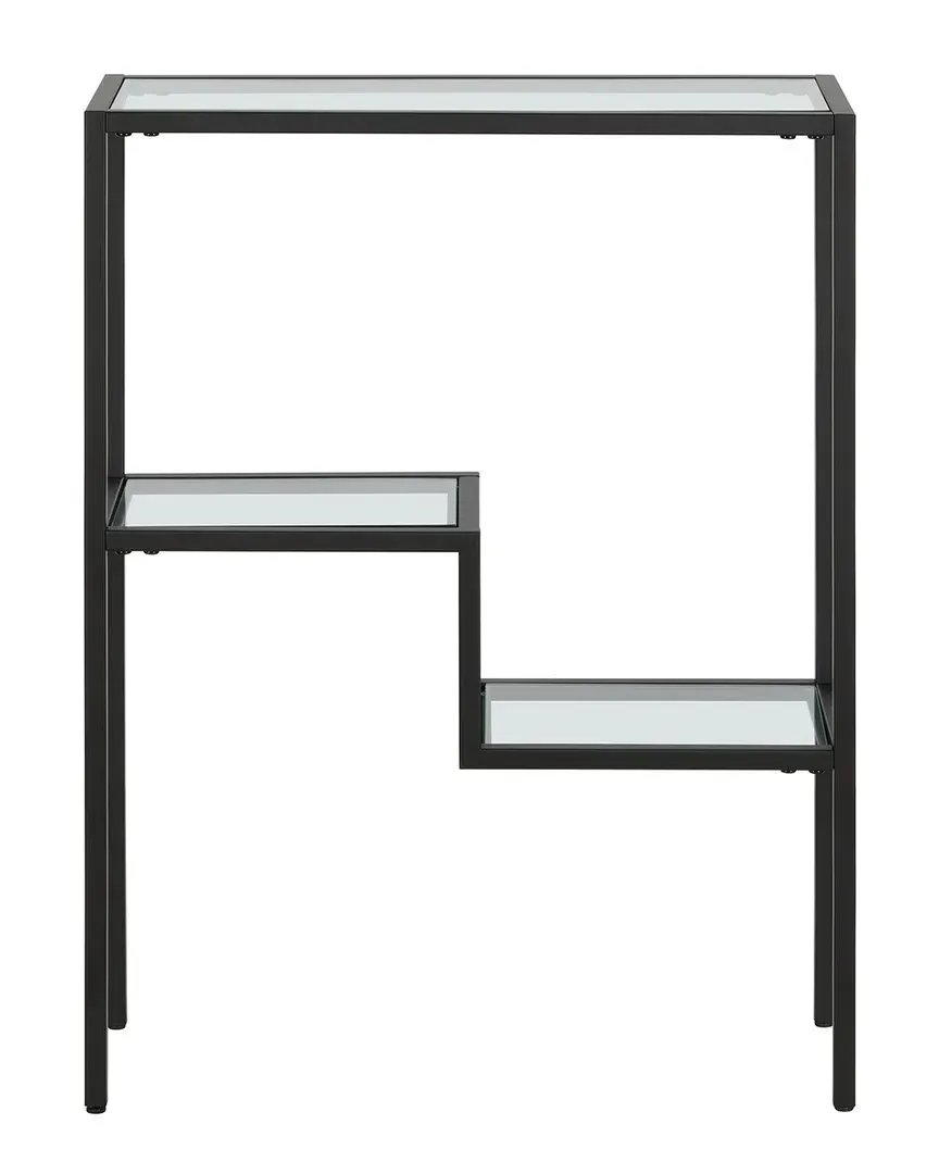 Lovett 22in Rectangular Console Table - Blackened Bronze, Glass image