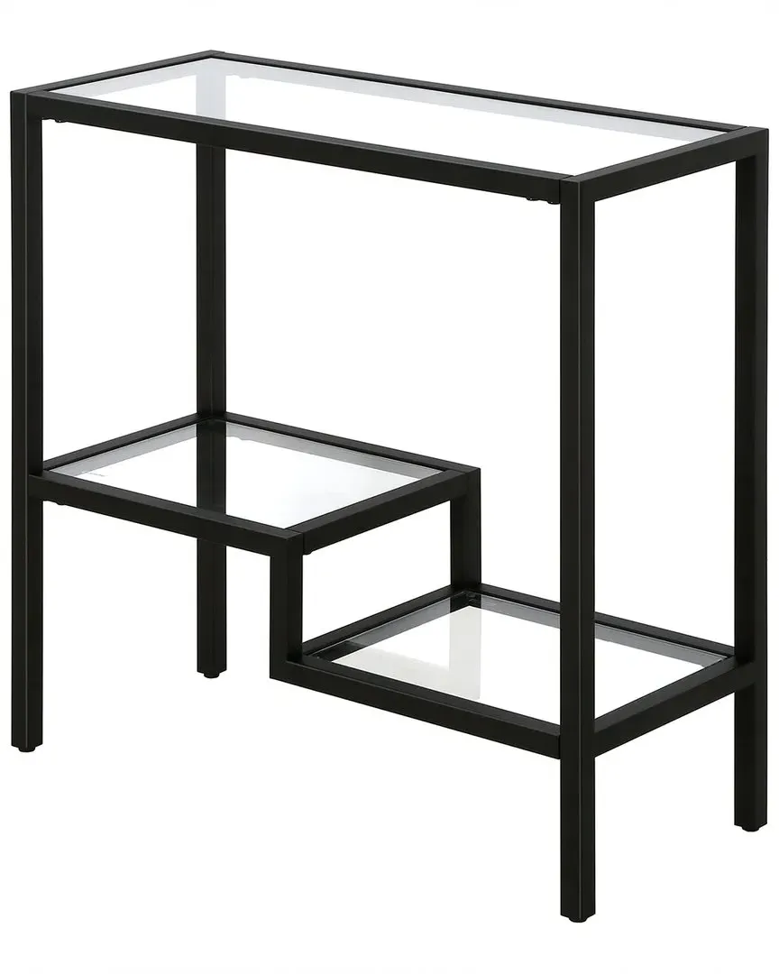 Lovett Rectangular Side Table - Black, Glass image
