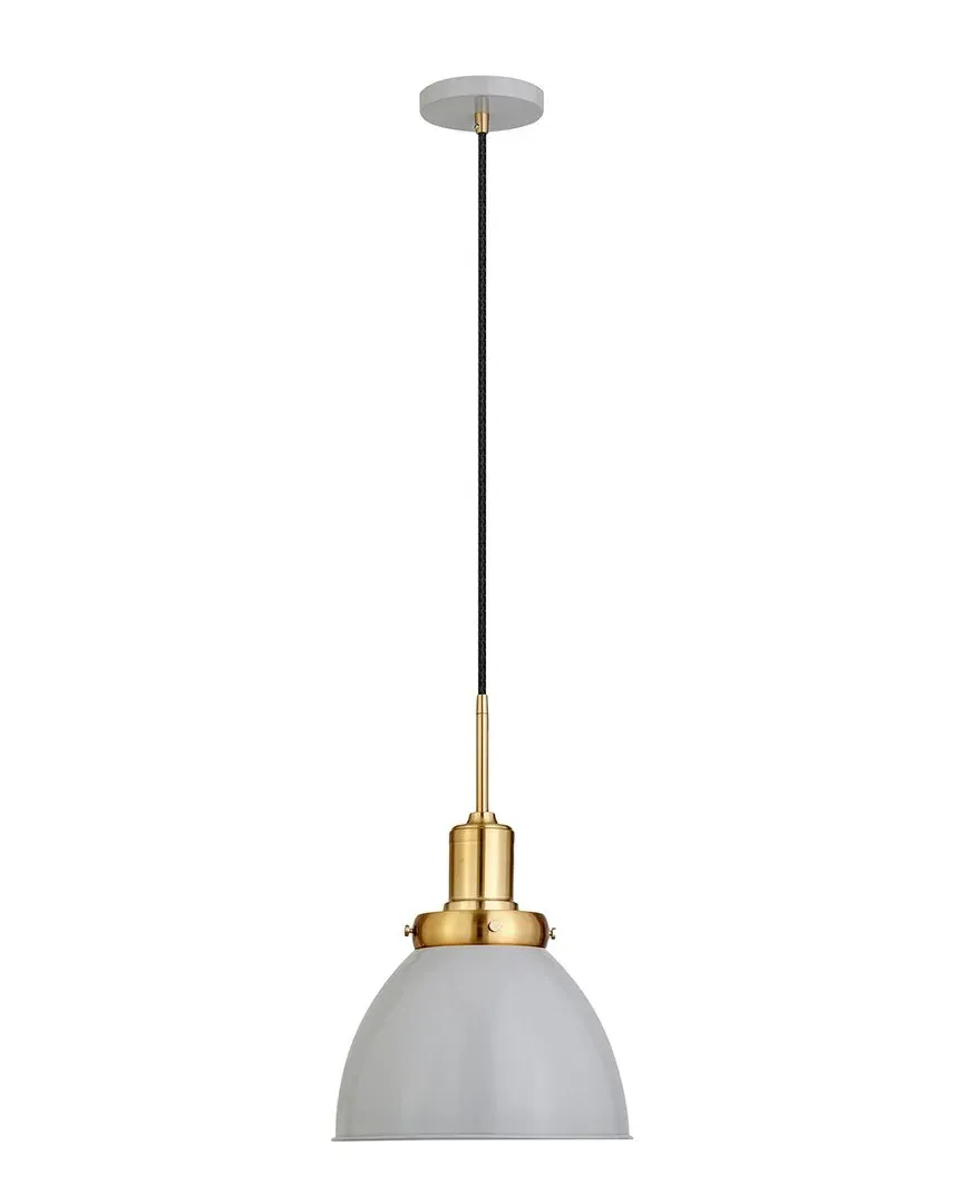 Madison 12-Inch Metal Pendant Light - Gray, Brass image