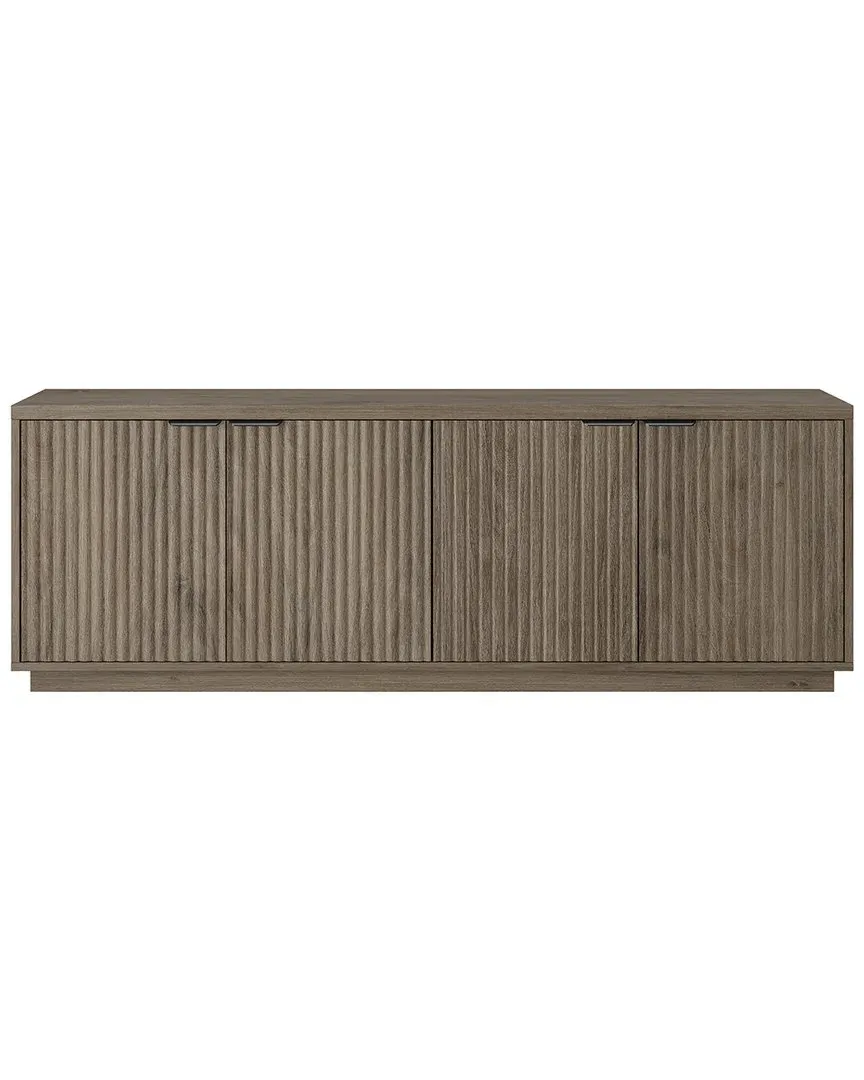 Mansfield Rectangular TV Stand with Storage - Gray Oak